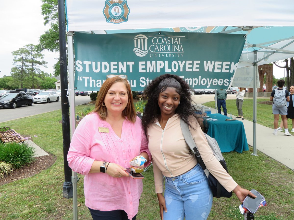 Today, we celebrated @spadonicollege student employee Corrae Fullwood at #CCU's Student Employee Appreciation Ice Cream Social! Thank you for all that you do!