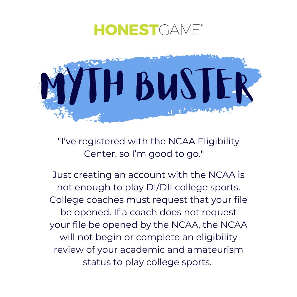 Ready for DI or DII sports? Register with the NCAA Eligibility Center NOW (process officially opened April 1st) and start connecting with college coaches to secure your spot on a school's IRL.