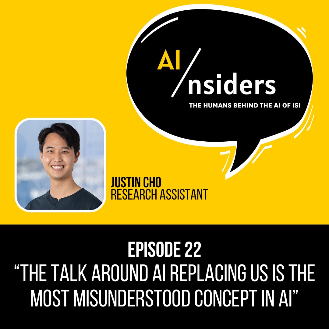 AI/nsiders, ISI's podcast, is hosted by AI Division Director Adam Russell. In this week's episode, In this week's episode, @HJCH0 , a Research Assistant at ISI, explains why he’d consider himself a “global citizen.” Listen here: bit.ly/49ALjdy