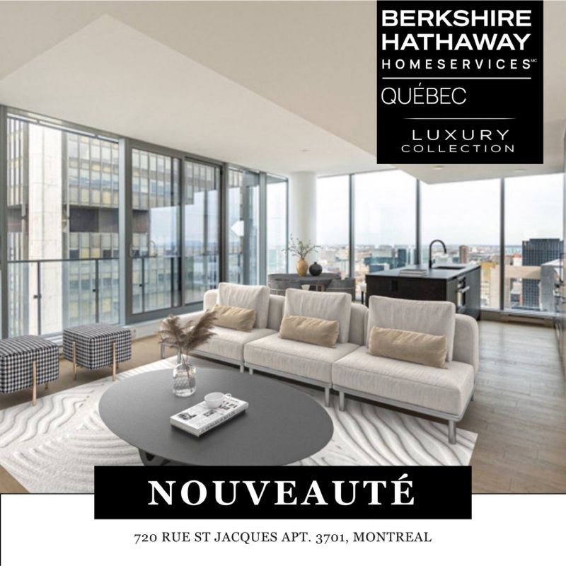 FOR SALE: 37th floor condo with 2 indoor parking spaces and locker

bhhsquebec.ca/en/proprietes/…

#JustListed #ForSale #AVendre #BerkshireHathaway #BerkshireHathawayHomeServices #BHHS #BHHSQuebec #Montreal #MontrealRealEstate  #Luxury #LuxuryRealEstate  #Immobilier #ImmobilierMontreal