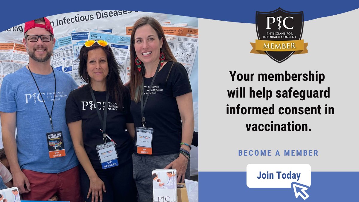 Doctors: Do you oppose vaccine mandates? Join us in safeguarding informed consent in vaccination! Become a Champion Member and connect with your colleagues. Learn more:
physiciansforinformedconsent.org/doctor-join/

#informedconsent