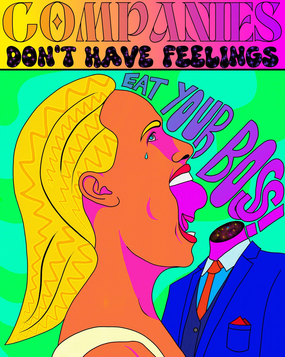 TwoYearsBefore's tweet image. Captions are fun, we're all having fun!

Just take the drawing and go.

#retroart #twotone #acab #joinaunion #eattherich #capitalismmemes #humansoflatecapitalism #anticapitalism #fuckcapitalism #anticapitalist #anticapitalistlovenotes #retro #colourfulart #colorfulart #workmemes