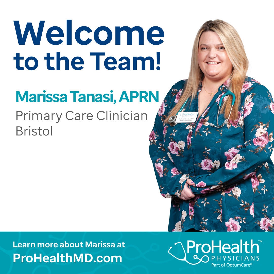 Please join us in welcoming Marissa Tanasi, APRN, to the ProHealth Physicians team. Marissa will be caring for adults at our Bristol office. Learn more on Instagram: @ProHealthMD