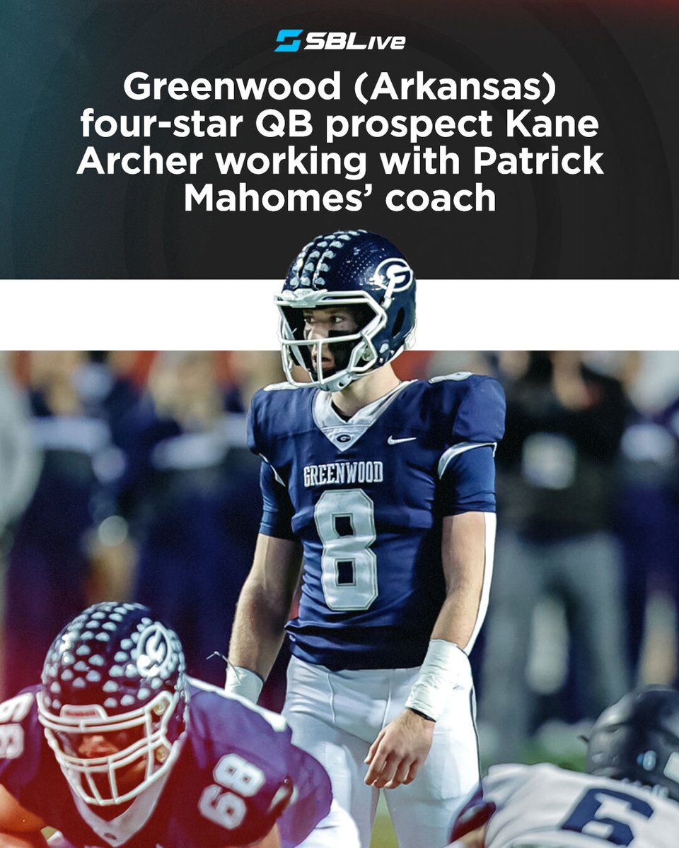 Sophomore phenom @KaneArcher9 of @GreenwoodFball has gotten the stamp of approval from quarterback whisperer @J_ChristensenQB. The 4⭐️'s story is writing itself 🎬💫🏈 highschool.athlonsports.com/arkansas/2024/…