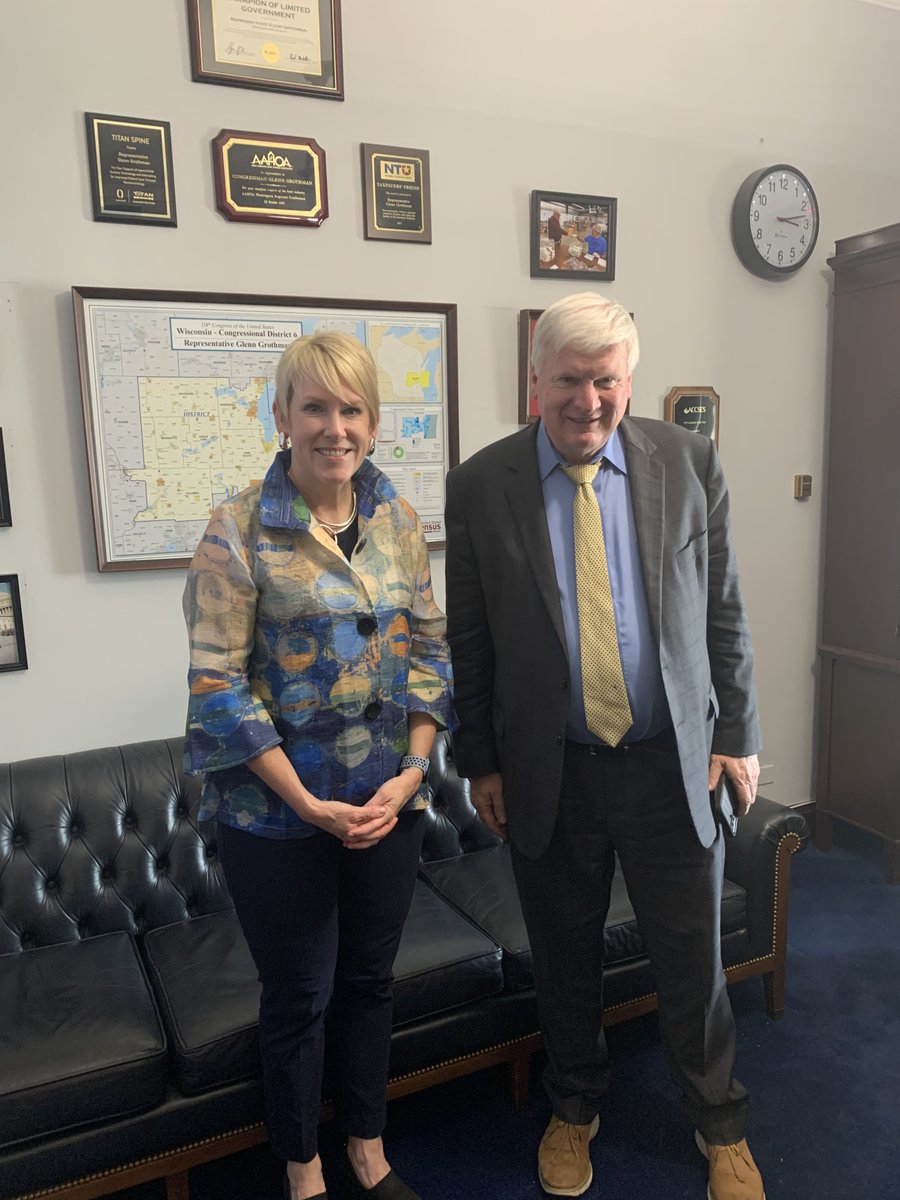 I met with Chancellor Katherine Frank of UW - Stout. We spoke about federal priorities during the upcoming appropriations season!