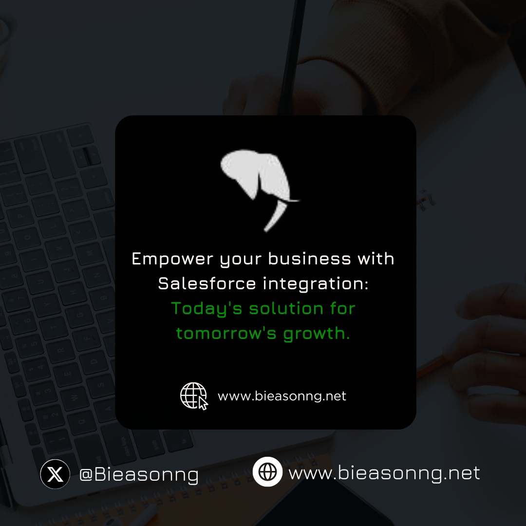 Let our expert team tailor integration solutions to your specific needs and fuel your business's evolution. 🌱

#salesforce #managedServices #MoreValue #Community #Bieasonng #salesforceconsulting #salesforcesupport #businessgrowth #salesforcevalue #business #futuregrowth