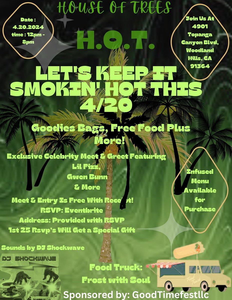spinzofficial's tweet image. Join me this Saturday for a great #420 event in #woodlandhills