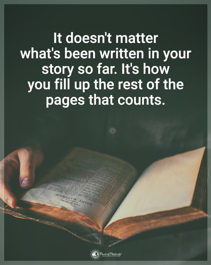 “It doesn’t matter what’s been written in your story so far...'