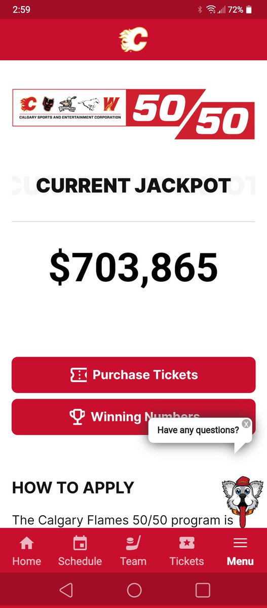 Just in case your friends are hiding this from you,  this is the current progressive 50/50 prize to be drawn after the game tomorrow !
#CofRed #Calgary #Flames