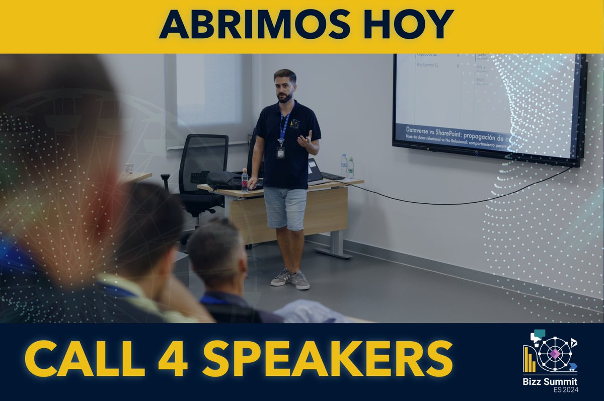 📣 ¡SORPRESA! 🎉

Anunciamos la apertura del nuestro #Call4Speakers  ☝ HOY
¡Si este año quieres participar en el #BizzSummitEs2024 como speaker, esta es tu oportunidad! 🎡

👉 Desde hoy hasta el 1 de junio 

✍ Apúntate ya en nuestro sessionize: sessionize.com/bizz-summit-es…