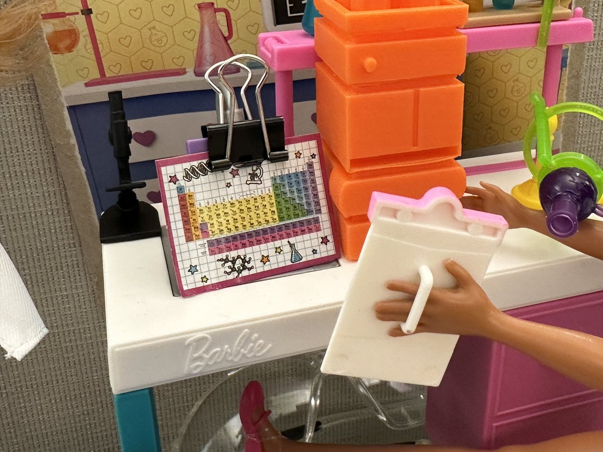 badasslabrat's tweet photo. happy Lab Week to #medlabtwitter :) my company isn’t medical lab so we don’t celebrate it but someone coincidentally set up barbie scientists on their desk lol https://t.co/3tjRxRs1fF