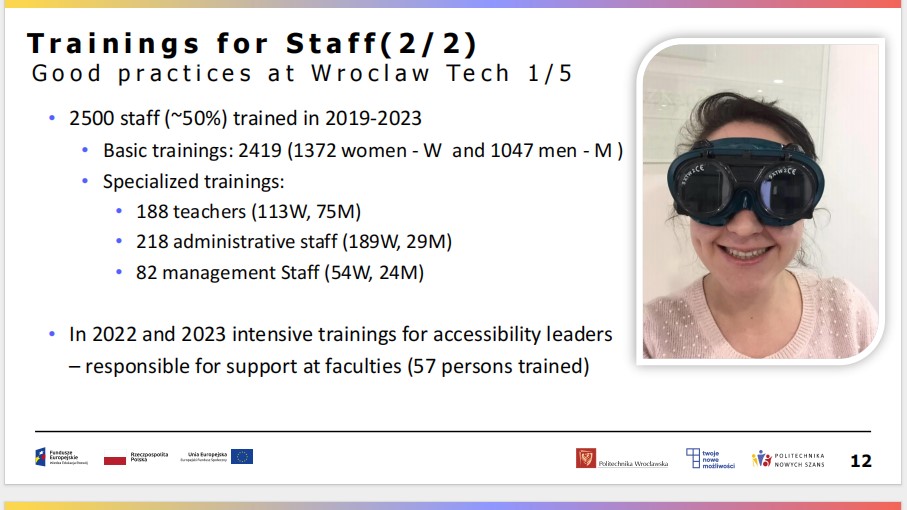 alipoki's tweet image. I had an opportunity to learn how @PWr_Wroclaw supports Persons with Disabilities and special needs (PwD) during the #InternationalStaffTrainingWeek2024. 

The real meaning of &quot;leaving no one behind&quot;.

#WroclawTech #ISTW2024 #ERASMUS #AI #4IR #StaffStudentMobility #ISTW2024