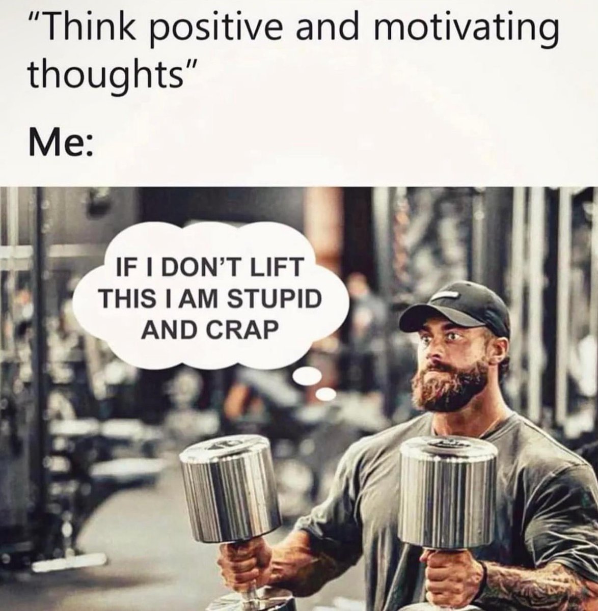 Positive thinking… 😆
​​⠀​⠀​
#beaststrainmean #letsbeastit #gymmemes #gymmeme #funny #funnymemes #funnymeme #fitnessmemes #fitnessmeme #workoutmeme #workoutmemes #meme #memes #memesdaily #memeoftheday #memes😂 #fitfam #fitfamily #todaysmeme #shitposting #shitpost #humor