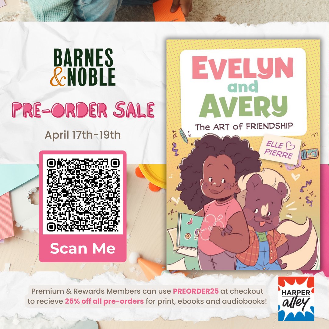 BABY'S FIRST BIG SALE!!!! Barnes & Noble is having a pre-order sale for their Premium and Rewards members from 4/17-4/19. Use PREORDER25 to get 25% off your online orders only. If you haven't already, now is a great time to grab a copy of my book! barnesandnoble.com/w/evelyn-and-a…