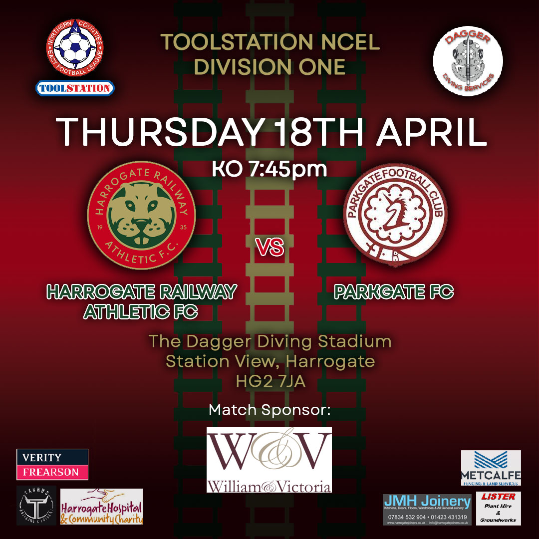 Harrogate Railway Athletic FC (@therailfc) on Twitter photo The Firsts have their 2nd game of the week, looking for a turnaround in form, as <a href="/parkgatefc/">Parkgate Football Club</a> visit the <a href="/DaggerDiving/">Dagger Diving Services Ltd</a> Stadium tomorrow evening.
Match Sponsor: <a href="/Will_and_Vics/">William & Victoria</a> The Firsts have their 2nd game of the week, looking for a turnaround in form, as <a href="/parkgatefc/">Parkgate Football Club</a> visit the <a href="/DaggerDiving/">Dagger Diving Services Ltd</a> Stadium tomorrow evening.
Match Sponsor: <a href="/Will_and_Vics/">William & Victoria</a>