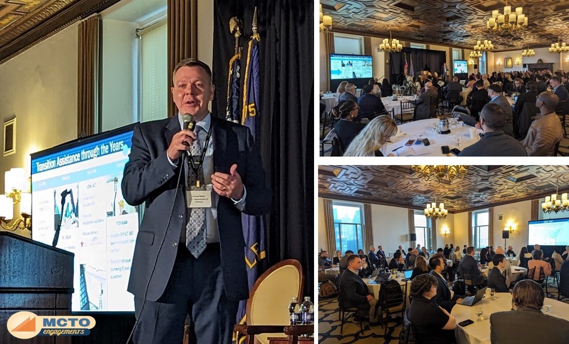 MCTO’s Director, Michael Miller was featured as the keynote speaker at last week’s 2024 Employing U.S. VETS Conference in New York City.

#MCTOengagement #employerpartnerships #veterans #veteranemployment #transitioningservicemembers