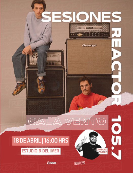 Tenemos pases dobles para que vayan a las #Sesiones105 con @CalaVento mañana en el estudio B del @imerhoy Ganarán los primeros que le den RT a esta publicación y nos respondan con la portada del más reciente EP de Cala Vento. ¡Mucha suerte!