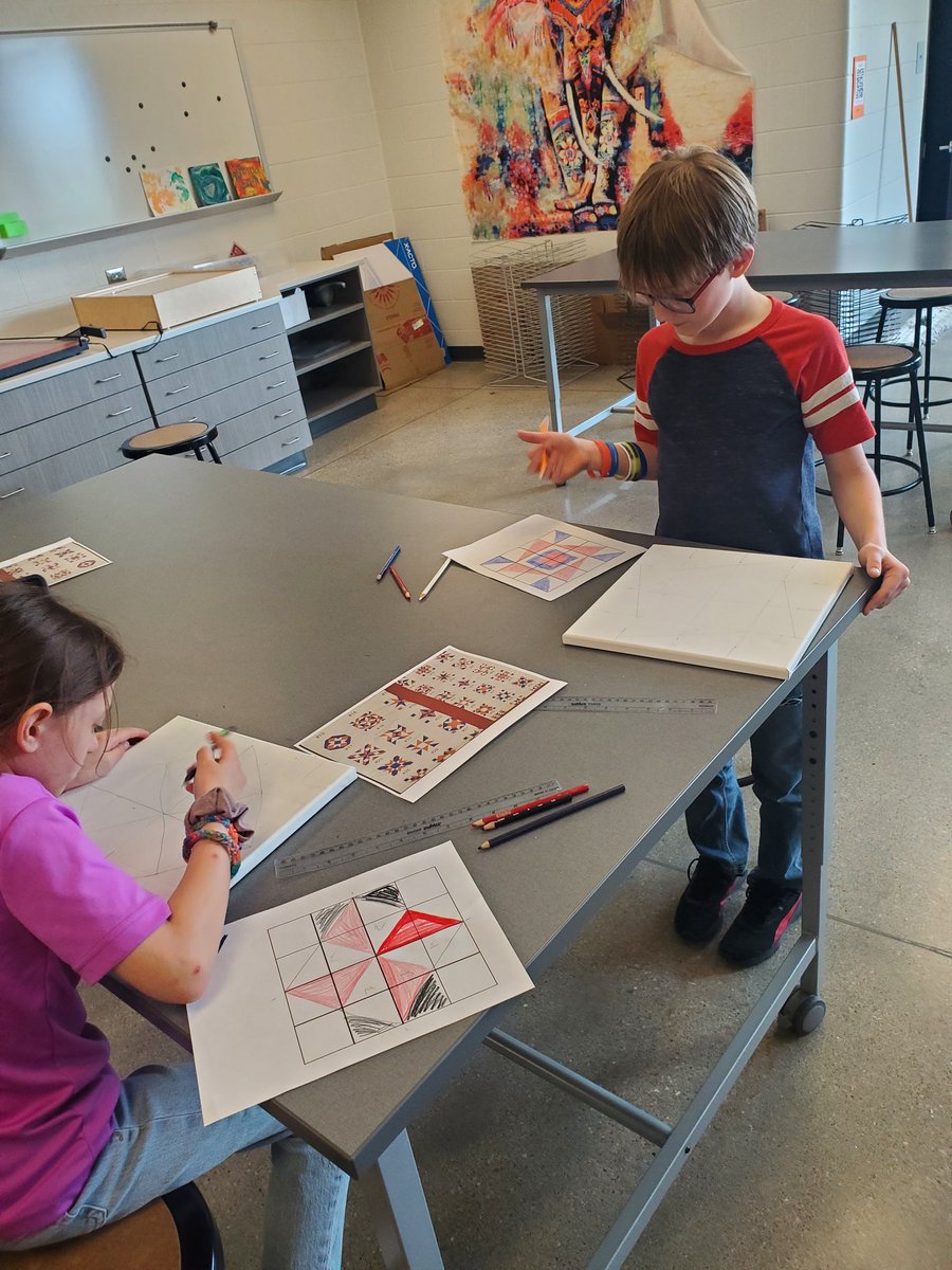 Day 1 of our barn quilt art club! Planning and prepping. <a href="/middle_dcw/">DC West Middle School</a> <a href="/DCWestFalcons/">DCWest Falcons</a>
