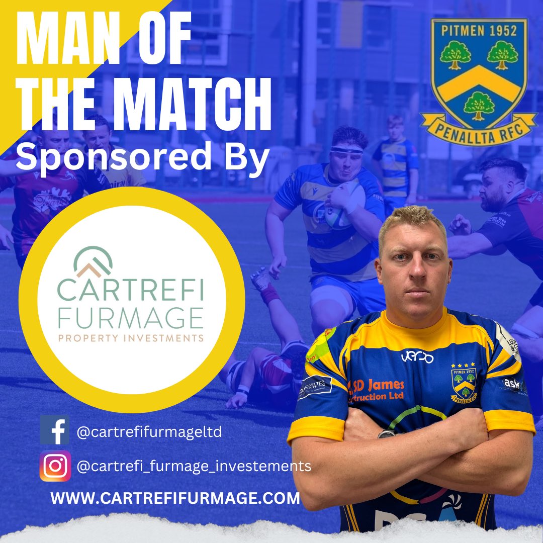 Man of the match for the Pitmen sponsored by Cartrefi Furmage LTD goes to Ross Edwards 💙💛 #uppapitmen