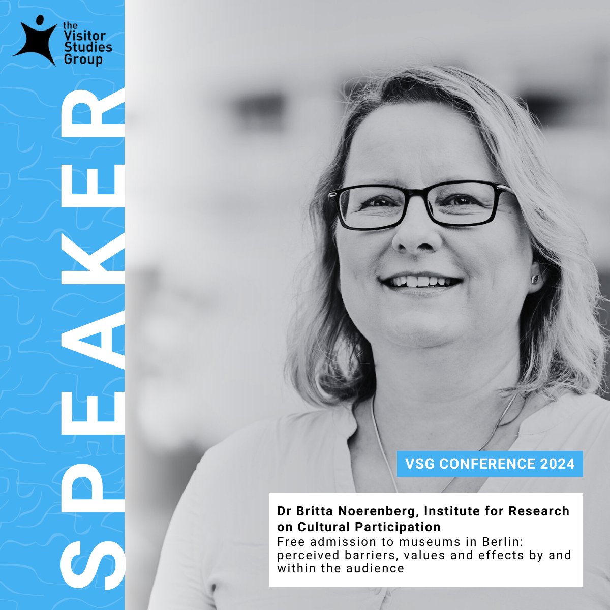 Announcing the first of our #CostofCulture VSG Conference 2024 speakers: Dr Britta Noerenberg, from @I_K_T_f , Berlin, speaking about free admission and perceived visitor barriers and perceptions. Haven't got your ticket? Book now: eventbrite.co.uk/e/visitor-stud…
