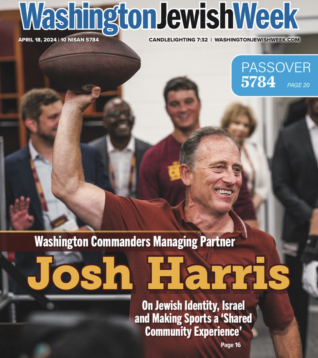 Check out our feature story about @Commanders and @sixers managing partner Josh Harris in this week’s issue of the Washington Jewish Week! dmag.washingtonjewishweek.com/April-18-2024/…