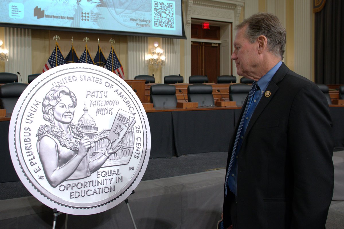 RepEdCase's tweet photo. “Historic Change.” I was very honored to join Senator Hirono, Rep. Tokuda, Rep. Judy Chu of California, Gwendolyn Mink, the US Mint and many others at the commemorative release of the Patsy Mink quarter as one of the 2024 American Women quarter collection. #patsymink #HerQuarter https://t.co/9bJsHxDJ2U