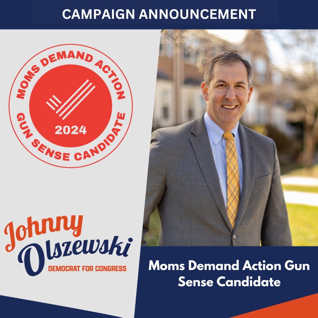 Too often, we've seen our communities and families torn apart by gun violence. That's why we need commonsense gun safety legislation and why I'm so proud to officially be a @MomsDemand Gun Sense Candidate.