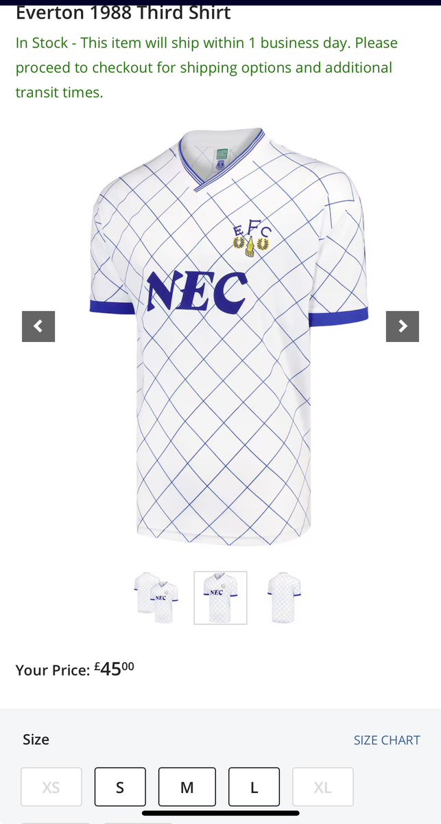 rallsy1's tweet photo. @stevietoffee remember this one, my first kit, you had the blue with the white top part and I had this one. Bloody don’t have XL though :( https://t.co/OwAAtoqI8W
