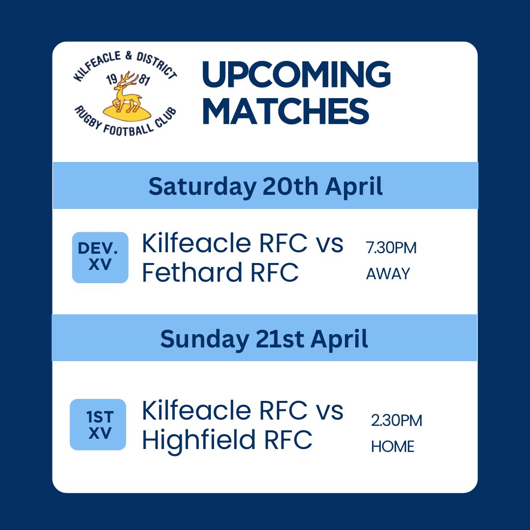This weeks fixtures on the Hill💙