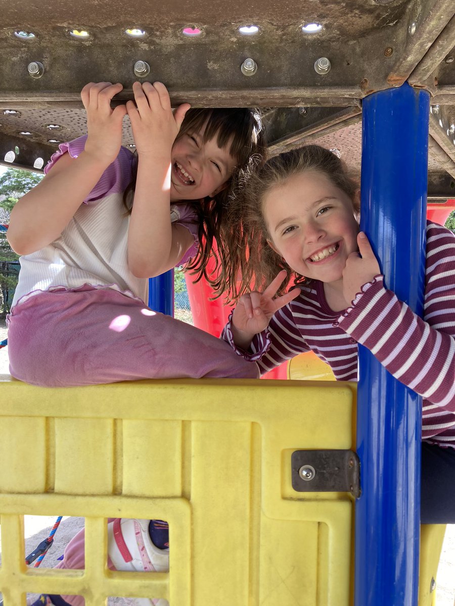 ErinAnthonyOff's tweet photo. I love seeing the JOY that friends bring each other!! Fresh air &amp; full smiles! ☀️🪻🛝 @AngelsOCSB https://t.co/9sWLWd34Do