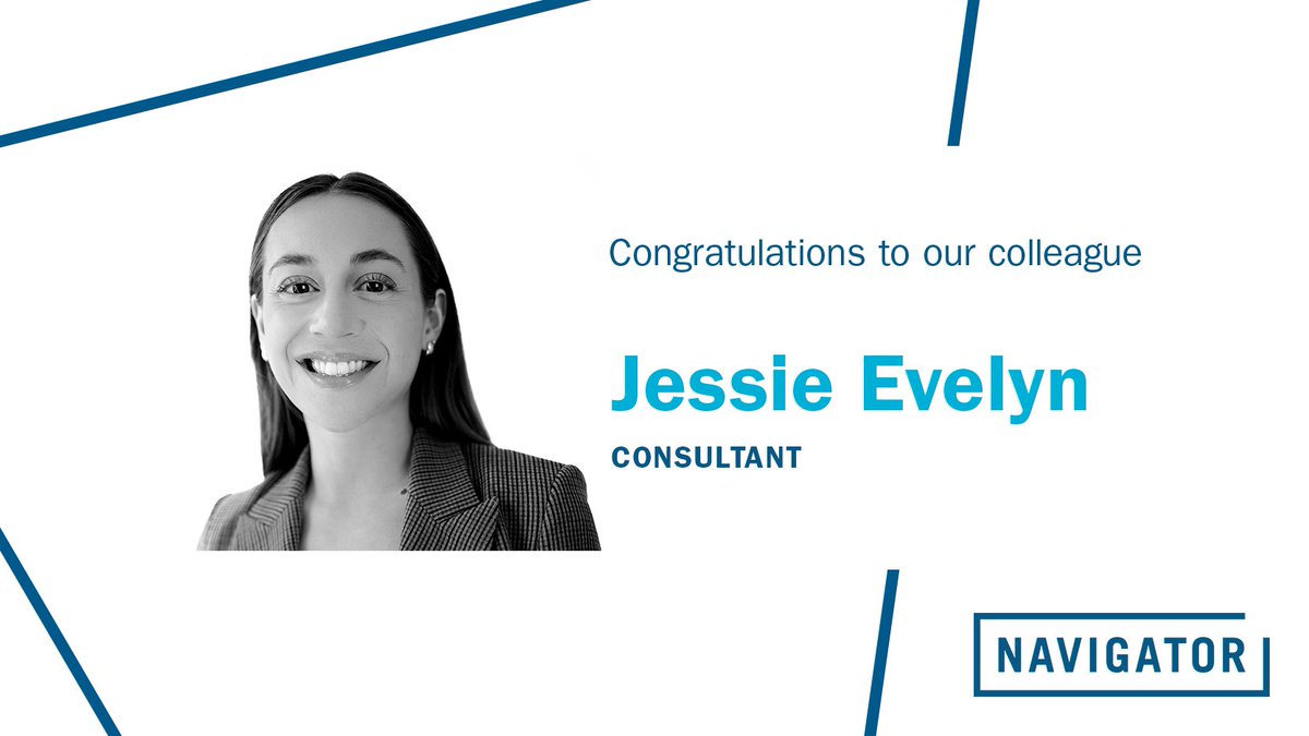 We are pleased to announce that Jessie Evelyn has been promoted to Consultant. While at Navigator, Jessie has impressed clients across industries with her strategic instincts, writing ability and work ethic, supporting with issues management and crisis response. Congrats Jessie!