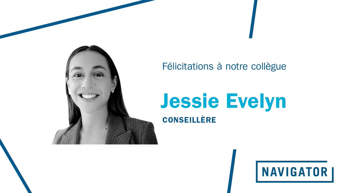 Nous avons le plaisir d'annoncer que Jessie Evelyn a été promue conseillère. Jessie s’est démarquée auprès de nos clients par son instinct stratégique, sa plume et son éthique de travail, en plus d’aider à la gestion de problèmes et de crises. Félicitations Jessie !