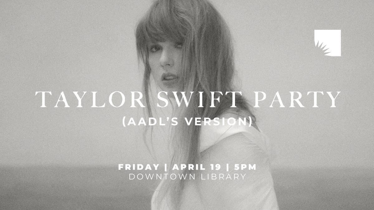 Taylor Swift's new album, The Tortured Poets Department is days away, and we're hosting a listening party to celebrate! 🤍 Swifties of all ages are invited to the Library to listen, make friendship bracelets, & spend release day among fans. Friday at 5pm at the Downtown Library