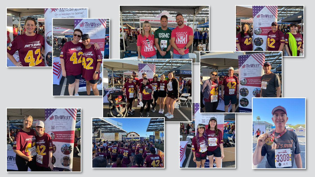 At the 20th annual Pat’s Run, TriWest joined thousands in honor of Pat Tillman and all who’ve served and continue to serve in our nation’s Armed Forces. TriWest is proud to serve the military and Veteran communities, and honor our nation’s bravest. #PatsRun