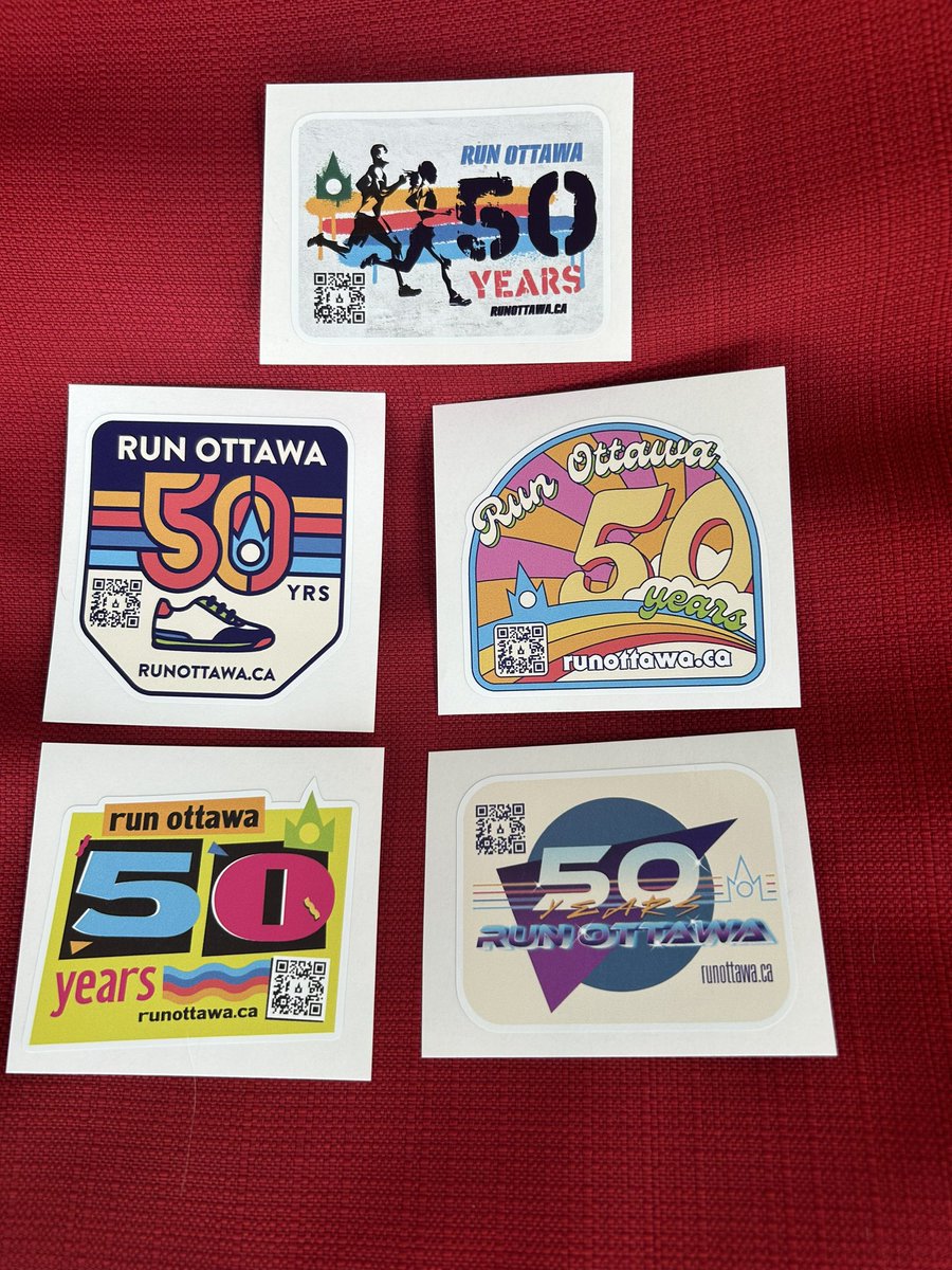 I won some cool @OttawaRaceWknd 50th Anniversary stickers from @runottawa 👏😎