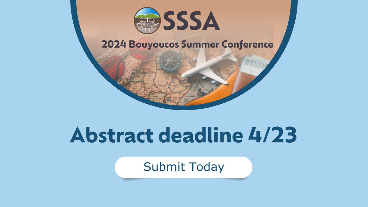 Clock’s ticking. ⏱️ You’ve got 5 days to submit your abstracts for #SSSAConf in Bouyoucos. Don’t miss it. 🇵🇷 ow.ly/BisV50RiA5j