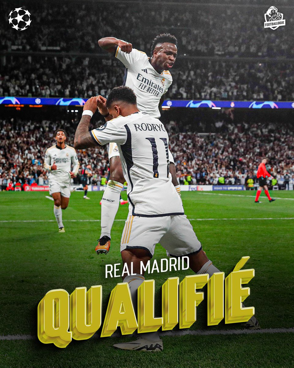 Footballogue's tweet photo. LE REAL MADRID (ENCORE) EN DEMI-FINALE DE LA LIGUE DES CHAMPIONNNNS !!! 🤍

C'est LEUR compétition ! https://t.co/WK1elLxDKF