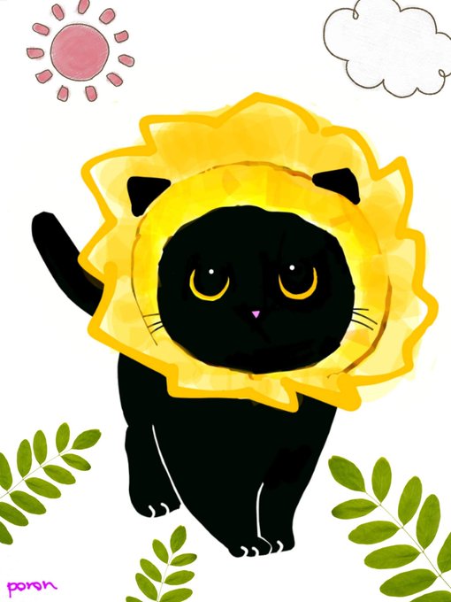 「black cat standing」 illustration images(Latest)