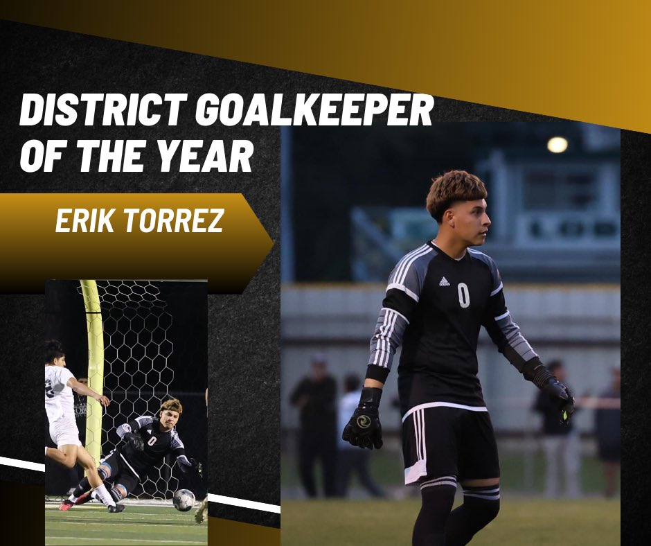 Congratulations to our 2 time District Goalkeeper of the Year Erik Torrez !!!! @LethalSoccer @lgv_eriktorrez @LongviewISD