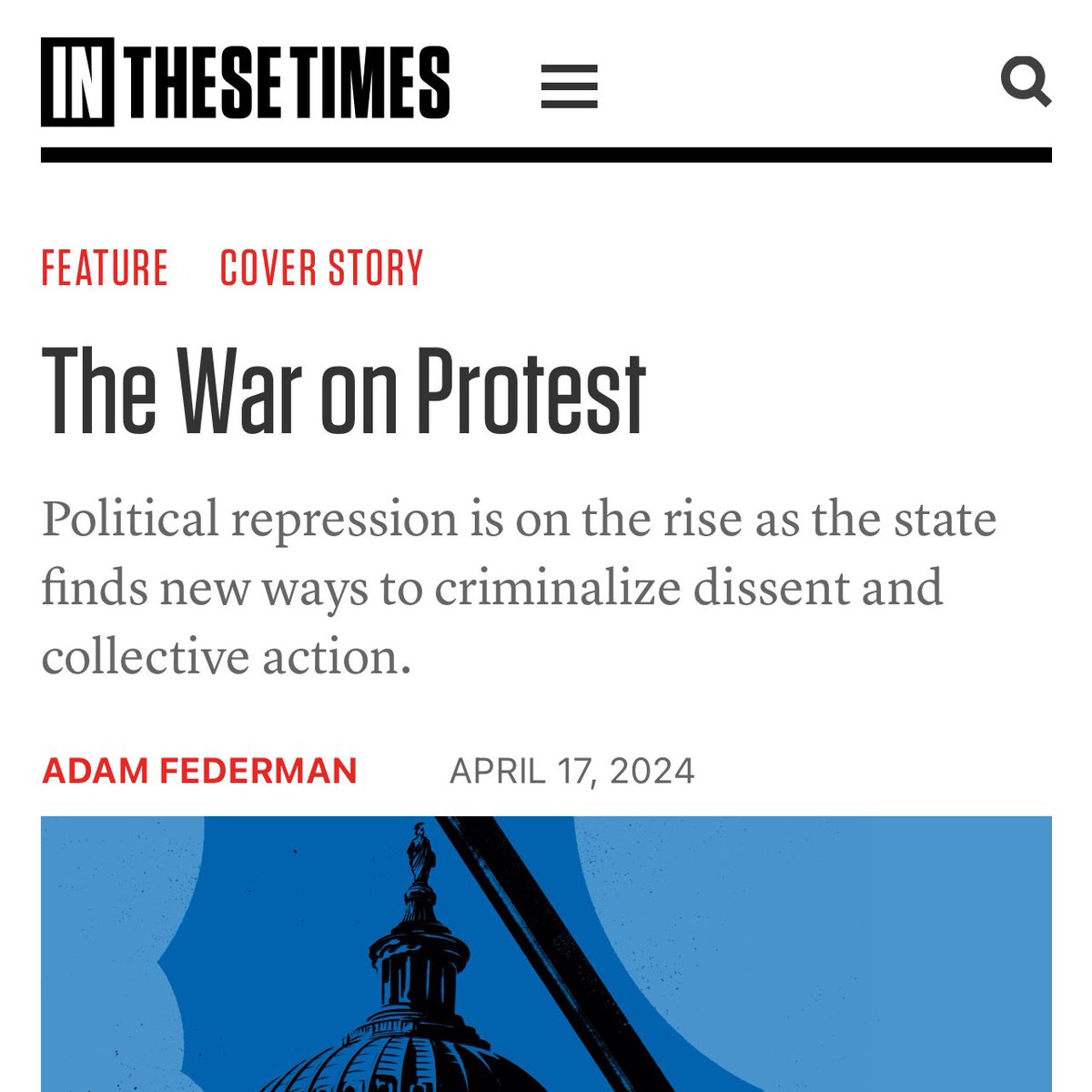 In a “blue” city, in a “blue” state, under a Biden presidency. The war on protest @inthesetimesmag: inthesetimes.com/article/war-pr…