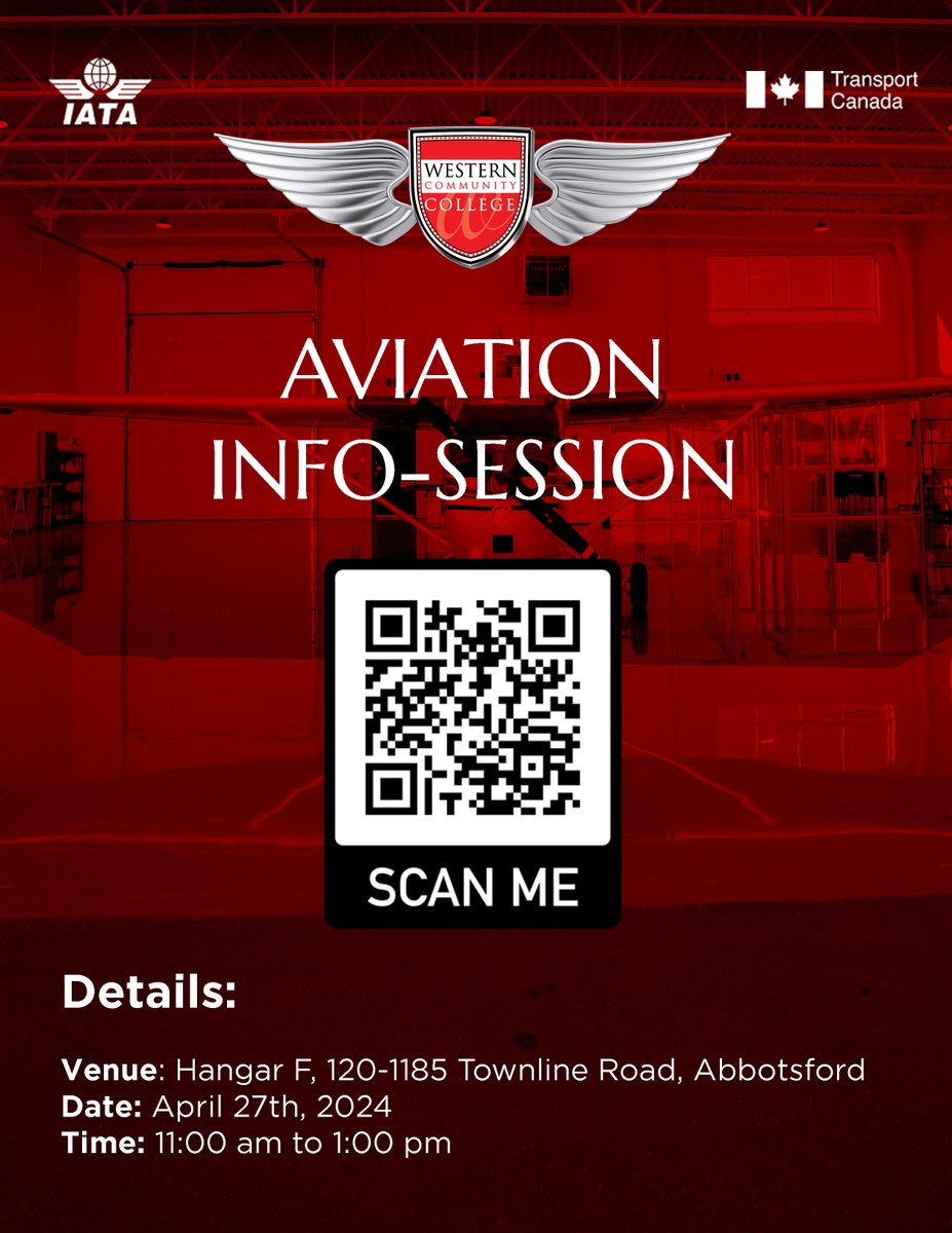 Curious about aviation? This event will cover topics including careers & becoming a commercial pilot in Canada, including training programs and licensing procedures. Info-session conducted by experienced professionals. wcc.ca/programs/aviat…