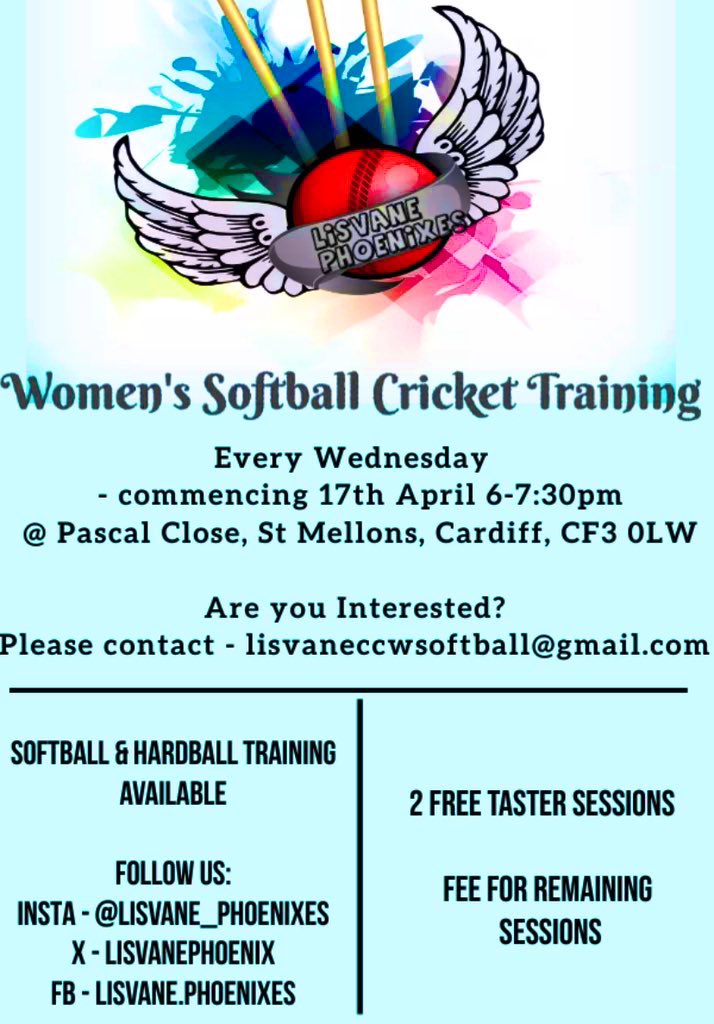 Summer training is BACK!‼️🏏

Fantastic first session back - big thanks to our coach for getting us back into the swing of things👌🏻
@GaryM_7766 

Looking forward to a busy season ahead filled with fun festivals, softball league & hardball matches!🏏👍🏻 
#wegotgame #womenscricket