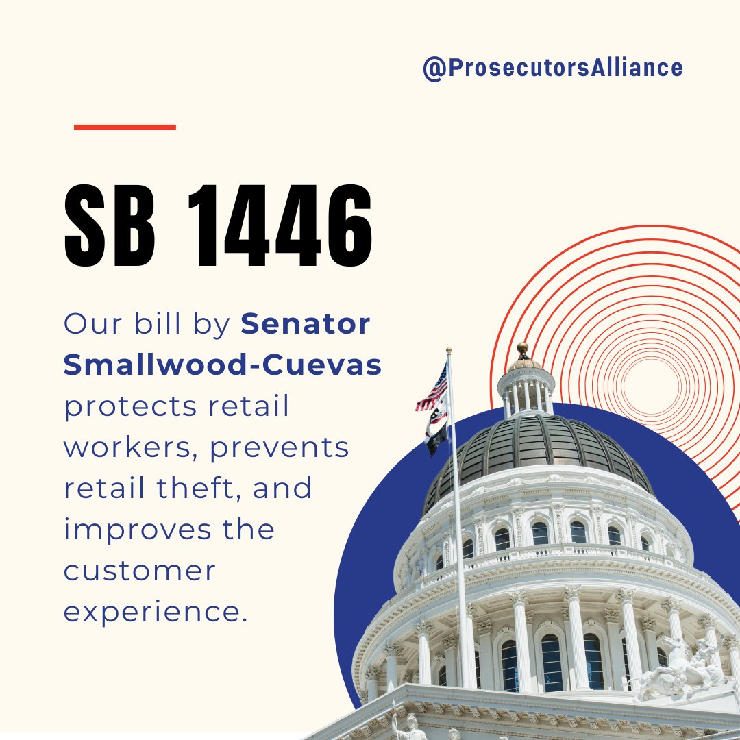 Higher staffing levels can help stop retail theft before it happens. We're proud to sponsor #SB1446 (@LolaforSenate) to protect retail workers and promote public safety. #SmartSolutions @UFCWWSC8 @CaliforniaLabor @SmartJusticeCA @ellabakercenter