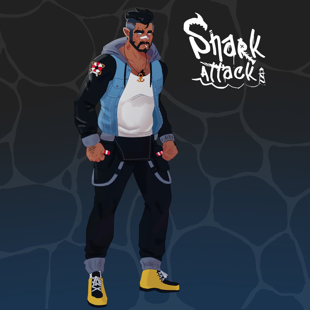 JojuDreamscape's tweet photo. Shark dilf I made #BaraArt https://t.co/OsS6NluOPV