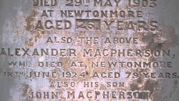 Tour #Scotland travel video Blog of the #Maggie #MacPherson gravestone in cemetery on history visit and trip to #Newtonmore in #Badenoch and #Strathspey, #Highlands Scottish #Gaelic surname for Macpherson is Mac a' Phearsain which means son of the parson tour-scotland-photographs.blogspot.com/2017/06/tour-s…