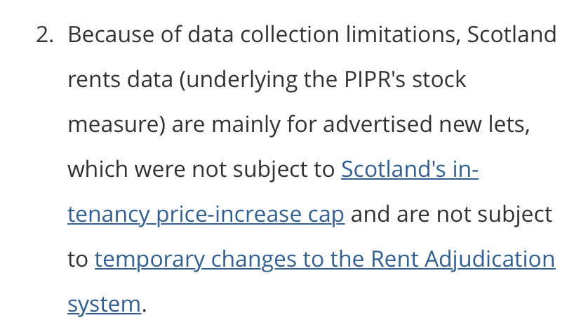 BBC Scotland News can’t even get the basics right BBC🗣️”Average cost of rent rose faster in Scotland than the rest of the UK despite the Scot Gov attempting to keep rents down” That’s highly misleading 1. Scot data is for “new rents only and does not include capped rental