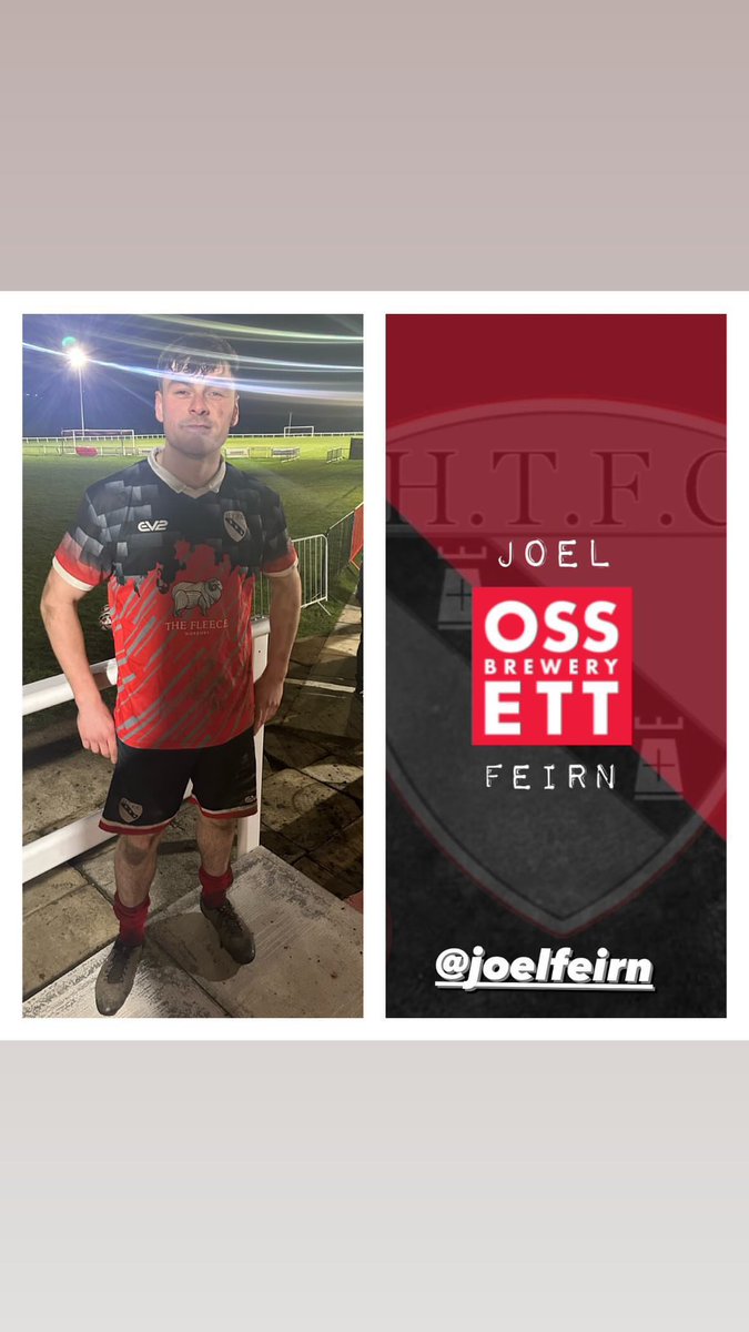 𝗠𝗔𝗡 𝗢𝗙 𝗧𝗛𝗘 𝗠𝗔𝗧𝗖𝗛 Joel Feirn picks up the honours for the consecutive fixture. The engine on that bloke.. Sponsored by @ossettbrewery #ProudToBeTown