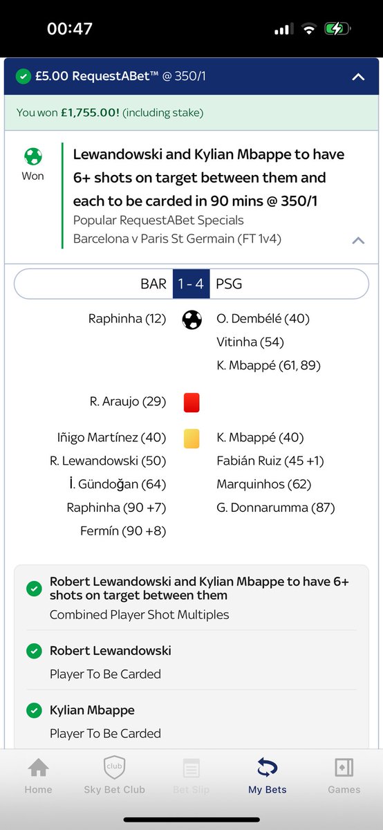 KalumGratton's tweet photo. @SkyBet Oh ye https://t.co/sBIRpscEpB