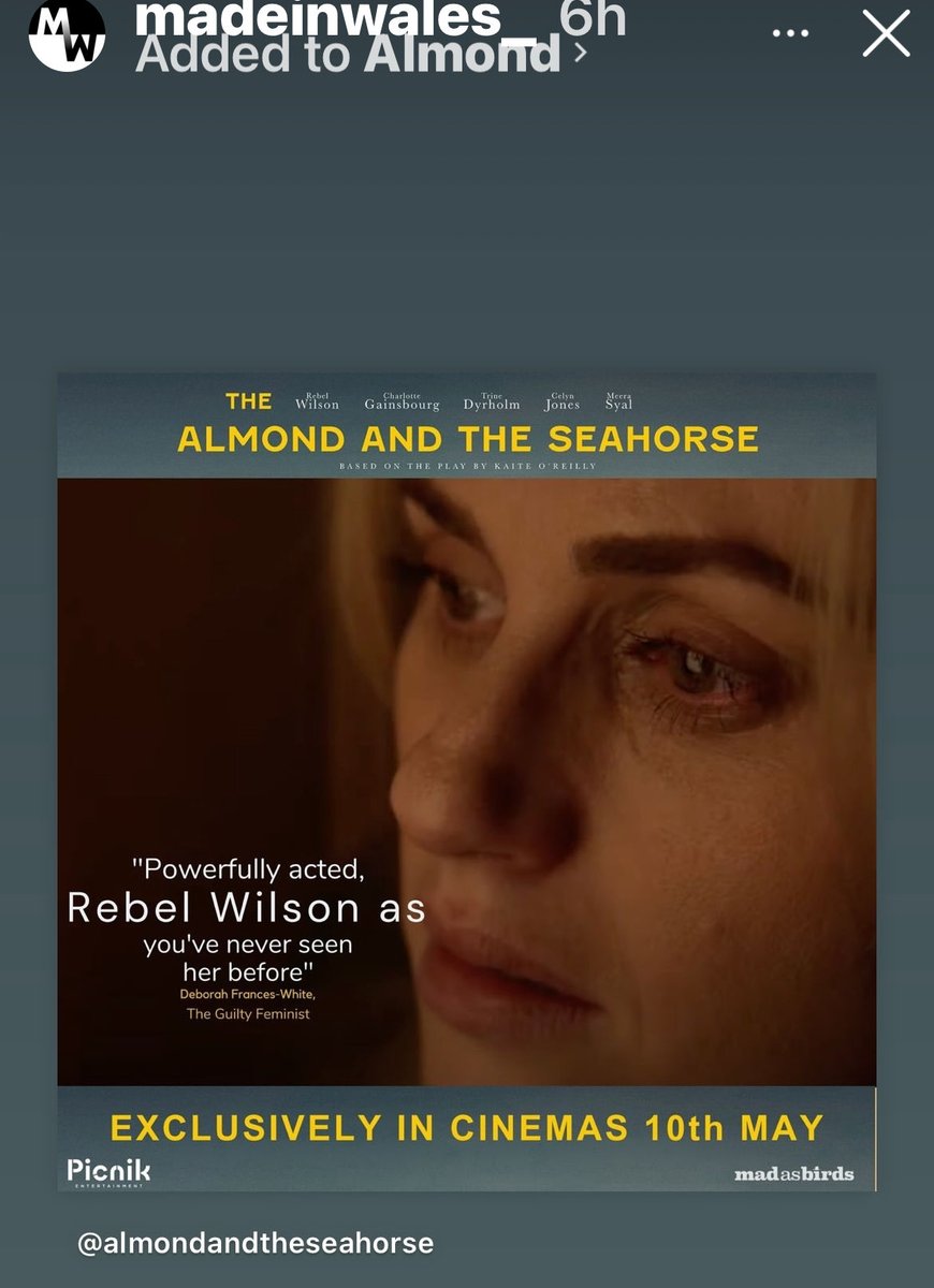 Rebel Wilson in The Almond and the Seahorse, co-adapted with ⁦@celynjones⁩ from my stage script, in U.K. cinemas 10th May. ⁦@ruth_madeley⁩ ⁦@BlakeFriedmann⁩