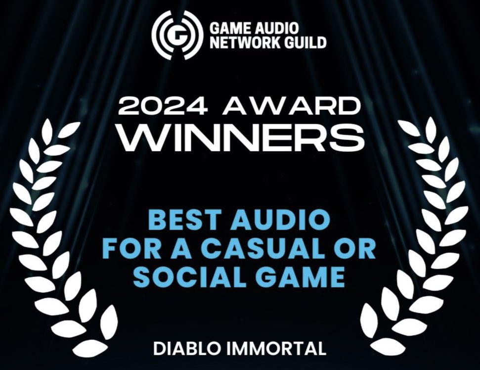 Hey all bit late on the announcement but just had it confirmed by my agency that our work for <a href="/Diablo/">Diablo</a> Immortal won a GANG award! My first ever! Cheers you legends!